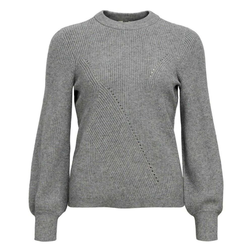 Object Womens/Ladies Crew Neck Regular Sweater / Medium Grey